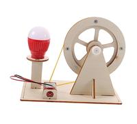TOYANDONA Générateur Manuel Bois pour Garçon Fille Kit Éducatif DIY de Science Apprentissage Pratique des Principes Mécaniques pour Expériences Scientifiques et Créatif Couleur Aléatoire