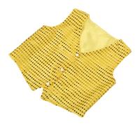 TOYANDONA Gilet Pailleté Disco sans Manches pour Garçon Fille Veste Légère Respirante pour Danse Hip Hop Jazz Tenue de Scène Confortable pour Garçons et Filles