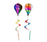 TOYANDONA Girouette à Montgolfière Colorée pour Jardin Décoration Suspendue Lot de 2 pour et Camping Spinner Rotatif Décorations Extérieures Festives