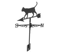 TOYANDONA Girouette pour Jardin en Acier Inoxydable Indicateur de Direction Vent Noir pour Garage et Abri Stable Facile à Monter et Démonter Design Soigné