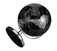 TOYANDONA Globe de Bureau Rotatif Noir Argenté avec Carte Anglaise Décoration pour Bureau Salon et Salle de Classe Outil Éducatif et Ornement