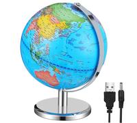 TOYANDONA Globe Terrestre Éclairé avec Support Globe Éducatif Interactif pour Garçon Fille Surface Décoration Colorée pour Maison et Classe