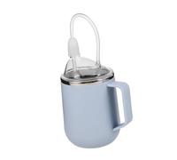 TOYANDONA Gobelet Inox Anti-fuite pour Personnes Âgées avec Paille Ergonomique Tasse Nursing pour Dysphagie et Alimentation Sécurisée Bleu Ciel