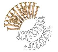 TOYANDONA Goupilles de Cisaillement pour Souffleuse à Neige Ensemble de 20 Pièces Métalliques de Remplacement Accessoires Pratiques pour Réparation et Protection des Machines