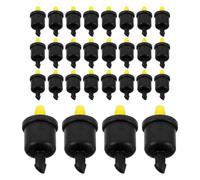 TOYANDONA Goutteur à Pression Compensée avec Débit Stable de 8 GPH en Plastique 50 Pièces Connecteur à Barbes et Canaux Anti-Obstruction pour Jardin et Pelouse pour Potagers et Massifs