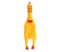 TOYANDONA Grand jouet poulet cri en caoutchouc jaune jouet poulet squaking jouet nouveauté et durable en caoutchouc gag chien cadeau pour garçons et filles