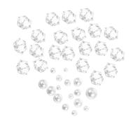 TOYANDONA Gravier Aquarium Transparent Perles Blanches et Quartz Décoratif Remplissage Vase Résine Gravier Polyvalent pour Aquarium Betta et Eau Douce Substrat Naturel Facile à Nettoyer