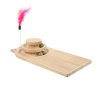TOYANDONA Griffoir pour Chat avec Plateau Tournant pour Kittens Stimulant pour Instinct de Chasse Couleur Aléatoire