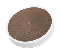 TOYANDONA Griffoir Rond Carton pour Chat Nid à Gratter Réversible Intérieur Extérieur Tapis De Jeu pour Chat Lit De Salon Carton