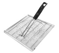 TOYANDONA Grill à Toast Inoxydable avec Poignée Pliable De Cuisson Perforée pour Pain Viande Et Poissons Usage Polyvalent pour Camping Et Cuisine Extérieure