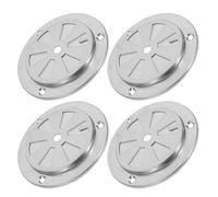 TOYANDONA Grille D'aération Barbecue en Acier Inoxydable 4 Pièces pour Cuisson Extérieure, Ventilation Résistante à La Chaleur, Filtre Métallique Rond pour Fumoir Et Four, Circulation d'air Optimisée