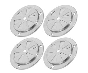 TOYANDONA Grille D'aération Barbecue en Acier Inoxydable 4 Pièces pour Cuisson Extérieure, Ventilation Résistante à La Chaleur, Filtre Métallique Rond pour Fumoir Et Four, Circulation d'air Optimisée