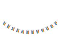 TOYANDONA Guirlande Arc-en-Ciel Pride Progress 25 Drapeaux Triangulaires 14X21 CM en Polyester Réutilisable pour Décoration Intérieure et Extérieure Fête Lgbt