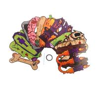 TOYANDONA Guirlande de Fanions Alphabet Halloween en Papier Bannière à Suspendre Décorative pour Fête D’Intérieur et Extérieur Décoration Festive pour Maison Hantée et Carnaval 1 Pièce