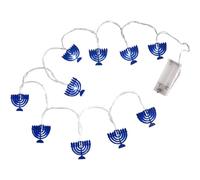 TOYANDONA Guirlande Lumineuse LED Hanoukka Bleu Lampes Alimentation Piles Décorations Fête Juive Synagogues Mariages