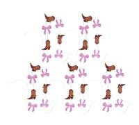 TOYANDONA Guirlande Suspendue Western 5 Pièces Pendentifs Bottes Marron et Nœuds en Papier pour Décoration Fête Révélation du Garçon ou Fille Thème Cowboy