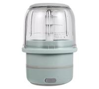 TOYANDONA Hachoir à Viande Électrique Multifonction 300 Ml Vert Transparent Bol Amovible Lame Robuste en Acier Inoxydable Pratique pour Hacher Viande Légumes et Fruits Cuisine