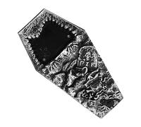 TOYANDONA Halloween Coffin Doorbell with Light and Spooky Sound Haunted House Scary Decor for Halloween Party Interactive Lightup Horror Doorbell with Creepy Effects