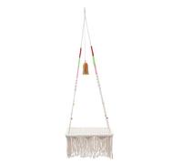 TOYANDONA Hamac pour Chat Suspendu, Style Bohème, en Corde de Coton et Fer | Lit pour Chaton, Design Tissé à Main, Beige Décoratif, pour Hamsters et Chinchillas