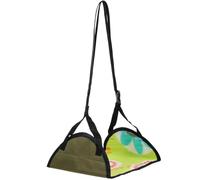 TOYANDONA Hamac Repose-Pieds de Voyage Réglable en Oxford Vert pour Jambes | Design à Boucle, Confort sous Bureau Train, Portable, Aide à Limiter Engourdissement