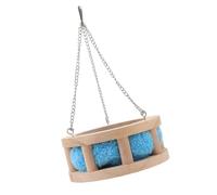 TOYANDONA Hamac Suspendu en Bois de Pin pour Petits Animaux Lit Rond Coussin Confortable Nid Chaud pour Hamster Souris Cochons D’Inde - Ensemble Petit Modèle Habitat Couleur Aléatoire