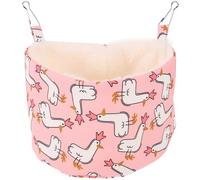 TOYANDONA Hamac Suspendu en Tissu Chaud pour Petit Animal, Lit Douillet et Facile à Nettoyer, pour Cage en Climat Froid, Accessoire Adorable pour Hamster