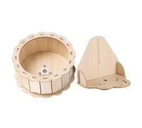 TOYANDONA Hamster Wheel Toy Silent Running Exercise Wheel for Small Pets Like Hamsters Chinchillas Guinea Pigs Wooden Sunflower Design with Cloud Stand and Quiet