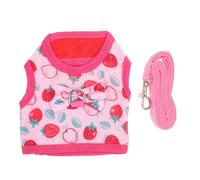 TOYANDONA Harnais en Polyester Léger et Ajustable Rose pour Petits Animaux Laisse Confortable pour Lapin et Rongeurs en Extérieur ou Intérieur
