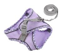 TOYANDONA Harnais pour Chien De Petite Et Moyenne avec Poignée Système Anti-Fugue Et Sangles Réglables Inclus pour Promenades Extérieur