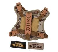 TOYANDONA Harnais Tactique pour Chat avec Poches Gilet Rembourré Anti-Fugue pour Chiot Système d Attache Sécurisé pour Promenade