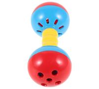 TOYANDONA Hochet Cloche à Double Tête Main D'enfant Cloches à Main Enfants Jouets Cloche à Main En Rotin Cloches Musicales Jouer Hochets à Main Tinter Les Cloches Clochette Plastique