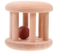 TOYANDONA Hochet en Bois Naturel pour Bébé 0-2 Ans Clochette Éducative Sensorielle Boule en Bois D’éveil Montessori pour Coordination Main-œil et Stimulation Auditive
