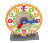 TOYANDONA Horloge Bois Éducative pour Garçon Fille Apprentissage de Heure Modèle Grand Format Cognition Multifonctionnelle pour Développer Imagination Notions Mathématiques