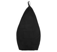 TOYANDONA Housse de Pouf Noire en Tissu, Lavable, Fermeture Élastique | Zip Amovible, Cache L’usure, Limite Glissement et Plis, Salon ou Salle de Jeux