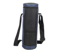 TOYANDONA Housse Isotherme pour Bouteille Bandoulière Réglable, Étui de Protection en Tissu Oxford Bleu Foncé, Léger et Solide, Paquet de Rangement pour Biberon et Gourde, Camping et Voyage