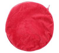 TOYANDONA Housse Ronde en Flanelle Rouge Foncé pour Bouillotte Accessoire Isolant et Réutilisable Manchon Doux et Chaud Compatible Bouillotte Électrique Protection Thermique Hiver