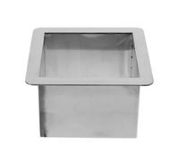 TOYANDONA Œillet Carré Encastrable pour Goulotte à Déchets en Acier Inoxydable 304, Passe-câble de Plan de Travail la Cuisine, Joint Lisse Facile à Retirer, Adapté Poubelle Intégrée, Usage