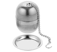 TOYANDONA Infuseur à Thé en Vrac en Acier Inoxydable 304, Petite Boule Filtrante avec Plateau Collecteur, Passoire Réutilisable pour Tasse à Thé, Outil de Filtration Portable pour Maison