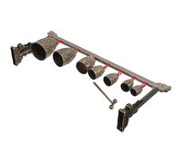 TOYANDONA Instrument de Cloche Chinois Rétro Alliage de Zinc Carillon à Sept Cloches Rondes pour Décoration Intérieure et Coordination Main-œil Instrument de Musique Traditionnel Asiatique