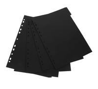 TOYANDONA Intercalaires de Classeur Noir en Papier 5 Feuilles pour Organiser Documents et Séparer Pages, pour Bloc-notes et Cahier Classeur