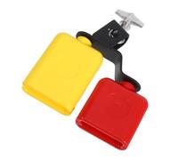 TOYANDONA Jam Block Percussion Instrument With Dual Latin Bells Plastic Cowbell Set For School Bands And Music Education Lightweight And Portable Drum Accessory