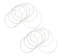 TOYANDONA Jeu de 2 Sets de Cordes de Guitare Classique C102 Cordes Aiguës en Nylon Transparent à Tension Normale Graves Filées en Alliage Cuivre Argenté Accessoires pour Guitare Espagnole