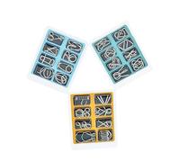 TOYANDONA Jeu de Casse-tête en Métal IQ Puzzle Cérébral, Anneaux de Puzzles D'intelligence 24 Pièces, pour Garçon et Filles et Adultes, Multi-Styles, Jeu de Réflexion Couleur Aléatoire