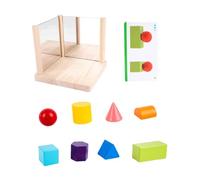 TOYANDONA Jeu de Construction Miroir Créatif pour Garçon et Filles Blocs Miroirs en Bois et Verre Lisses Éducatif de Logique Structure Spatiale Fiches D'instructions Développement Cognitif