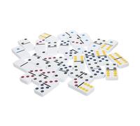 TOYANDONA Jeu De Dominos Rétro 28 Pièces pour Famille, Blocs Vintage Colorés Thème Train, Jeu Éducatif Mathématique Ludique, Divertissement Convivial en Intérieur