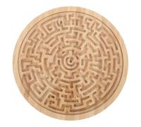 TOYANDONA Jeu de Labyrinthe Bois Rond pour Garçon Fille Puzzle Éducatif avec Billes pour Activité Tactile et Développement Cognitif des Tout Petits Montessori pour Pensée