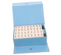 TOYANDONA Jeu De Mahjong Portable Mini 2,1 Cm Dés Et Coffret Rangement pour Voyageurs, Familles Et Loisirs, Matériau Résistant à La Casse Et à La Décoloration