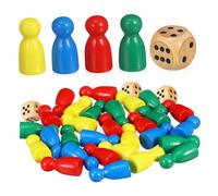 TOYANDONA Jeu de Pièces Bois Solides pour Échecs et Jeux de Société Compactes et Faciles à Saisir Accessoires Ludiques pour Adultes à École
