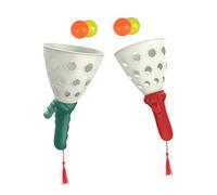 TOYANDONA Jeu de Plein Air Balles à Lancer et Attraper pour Garçon Fille Interactif Parent-garçon Fille avec Bâtons et Balles Adresse et Coordination Adapté Aux Jeux Extérieur