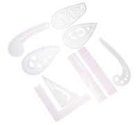 TOYANDONA Jeu de Règles de Couture Multifonctionnelles 9 Pièces, Règle Courbe Française Transparente pour Patrons Vêtements, Outils Précis de Tailleur pour Dessin et Découpe Tissu,